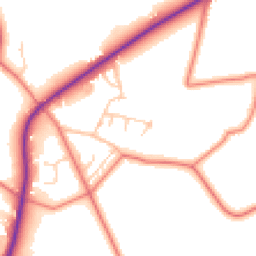 Daytime road noise heatmap for SK11 9RX