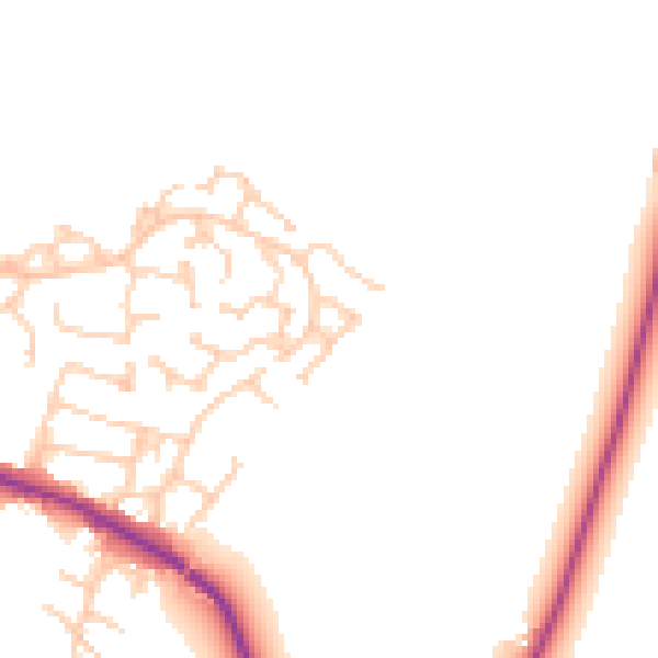 Daytime road noise heatmap for SK11 9SU