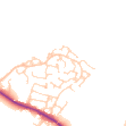 Daytime road noise heatmap for SK11 9SW