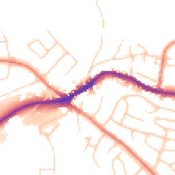 Daytime road noise heatmap for SK12 2DT
