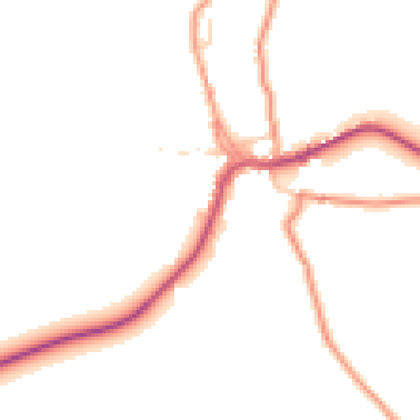 Daytime road noise heatmap for SK17 0AN