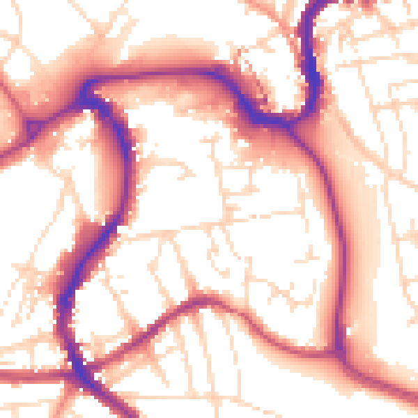 Daytime road noise heatmap for SK17 6QQ