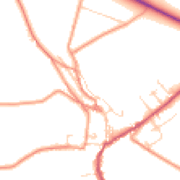 Daytime road noise heatmap for SK17 8ND