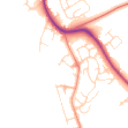 Daytime road noise heatmap for SK17 9NS