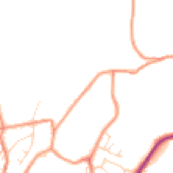 Daytime road noise heatmap for SK22 1BB