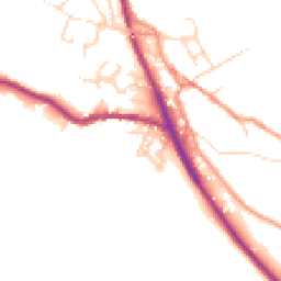 Daytime road noise heatmap for SK22 2JH