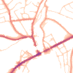Daytime road noise heatmap for SK22 3BB