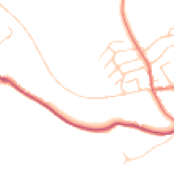Daytime road noise heatmap for SK22 3DU