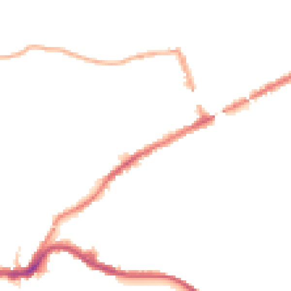 Night-time road noise heatmap for SK22 3EY