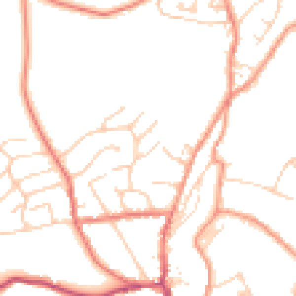 Daytime road noise heatmap for SK22 3GA