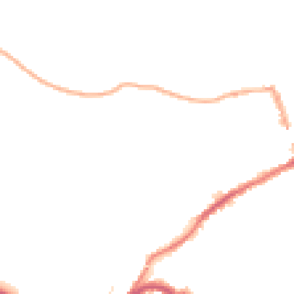 Night-time road noise heatmap for SK22 3JA