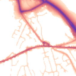 Daytime road noise heatmap for SK23 0JF