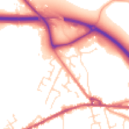 Daytime road noise heatmap for SK23 0JN