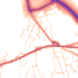 Daytime road noise heatmap for SK23 0JY