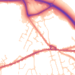 Daytime road noise heatmap for SK23 0JZ
