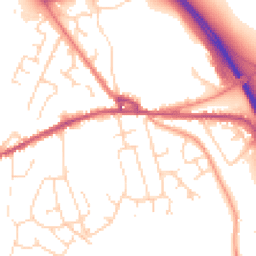 Daytime road noise heatmap for SK23 0NH