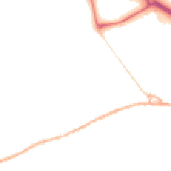 Night-time road noise heatmap for SK23 0RP