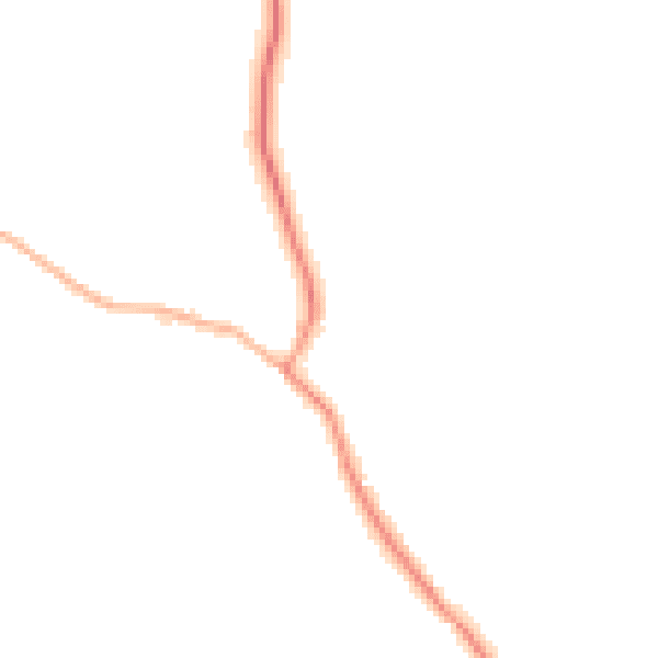 Night-time road noise heatmap for SK23 6DZ