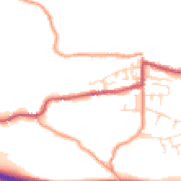 Daytime road noise heatmap for SK23 6EU
