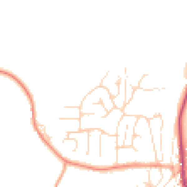 Daytime road noise heatmap for SK23 7BH