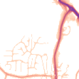 Daytime road noise heatmap for SK23 7GD