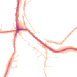 Daytime road noise heatmap for SK23 7LB