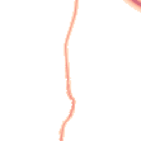Night-time road noise heatmap for SK23 7LS