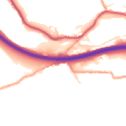 Daytime road noise heatmap for SK23 7NQ
