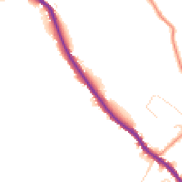 Daytime road noise heatmap for SK23 7PX