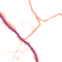 Daytime road noise heatmap for SK23 7QR