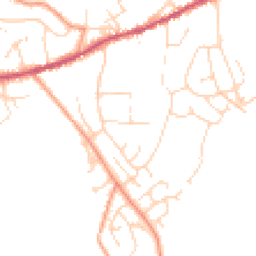 Daytime road noise heatmap for SK23 9SY
