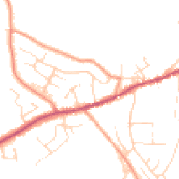 Daytime road noise heatmap for SK23 9TE