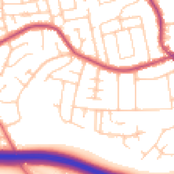 Daytime road noise heatmap for SK7 1BL