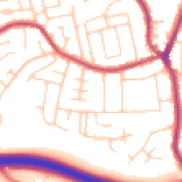 Daytime road noise heatmap for SK7 1BW