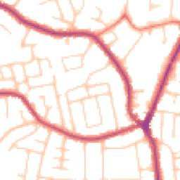 Daytime road noise heatmap for SK7 1DD
