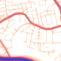 Daytime road noise heatmap for SK7 1DJ