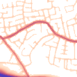 Daytime road noise heatmap for SK7 1EG