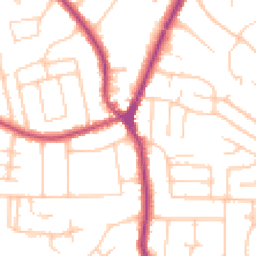 Daytime road noise heatmap for SK7 1JJ