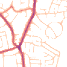 Daytime road noise heatmap for SK7 2DT