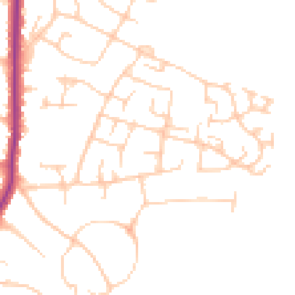 Daytime road noise heatmap for SK7 2HQ
