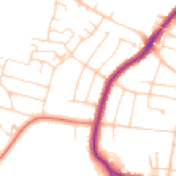 Daytime road noise heatmap for SK7 3EU