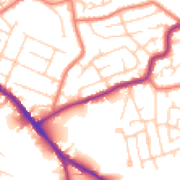 Daytime road noise heatmap for SK7 4PZ