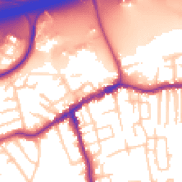 Daytime road noise heatmap for SK8 1AQ