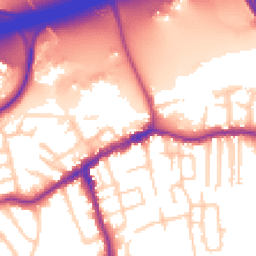 Daytime road noise heatmap for SK8 1AT