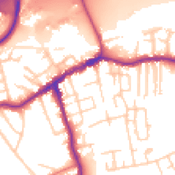 Daytime road noise heatmap for SK8 1BQ