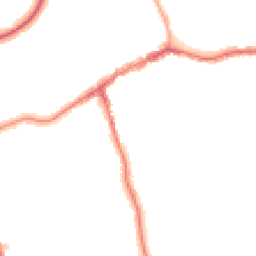 Night-time road noise heatmap for SK8 1DT