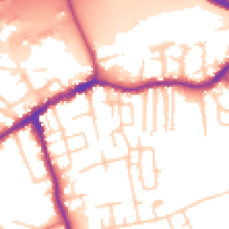 Daytime road noise heatmap for SK8 1EE
