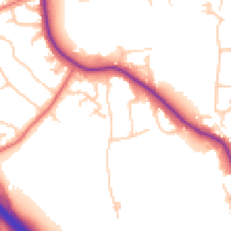 Daytime road noise heatmap for SK8 1HS