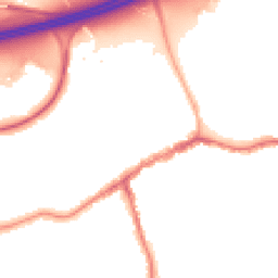 Night-time road noise heatmap for SK8 1PF