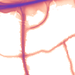 Night-time road noise heatmap for SK8 1QP